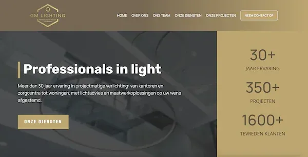 Webdesign en huisstijl in één: een frisse nieuwe look voor GM Lighting