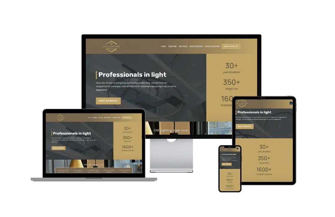 webdesign voor GM Lighting